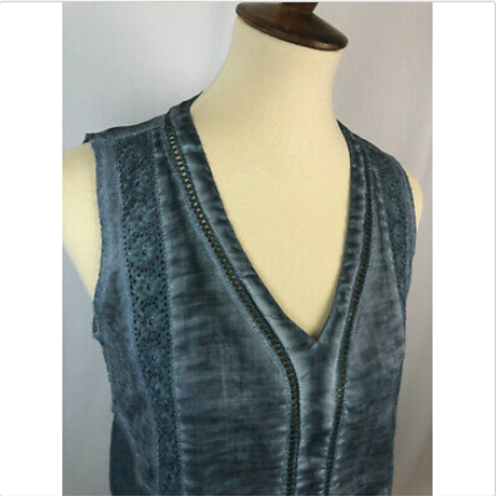 Soft Surroundings Blue Fade Crochet Tunic XSP - SP